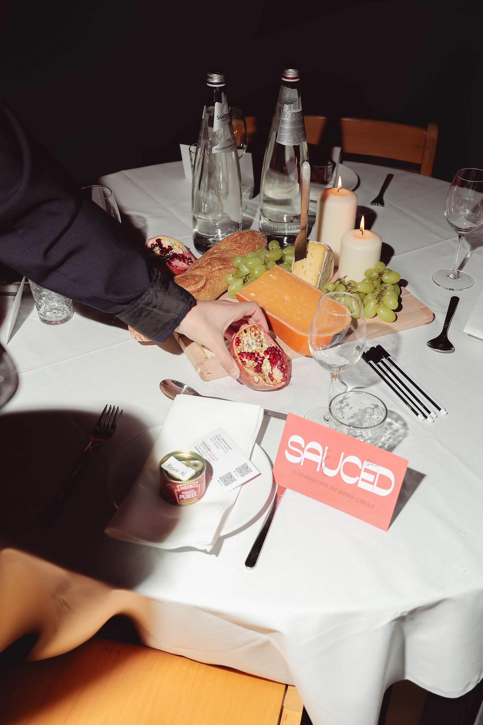 Guests enjoying food at Inner Circle Sauced event